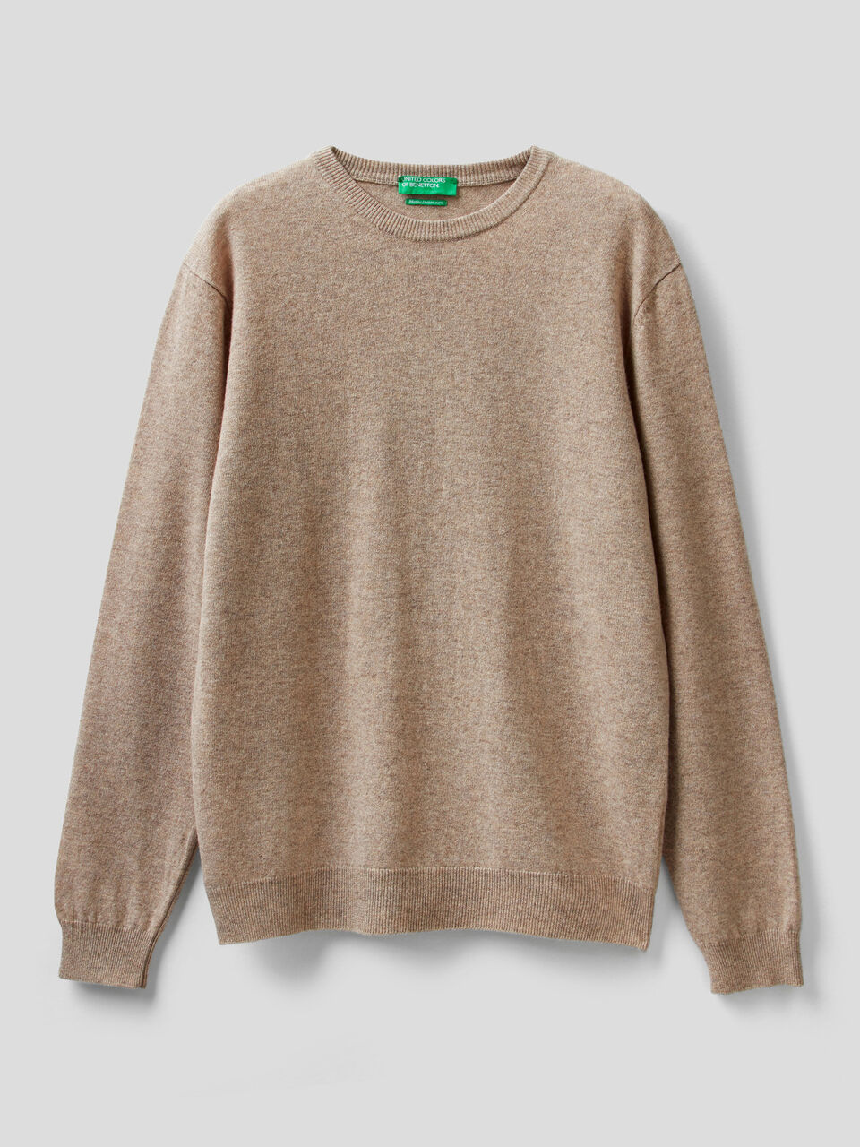 Crew neck sweater in pure Merino wool image number 1