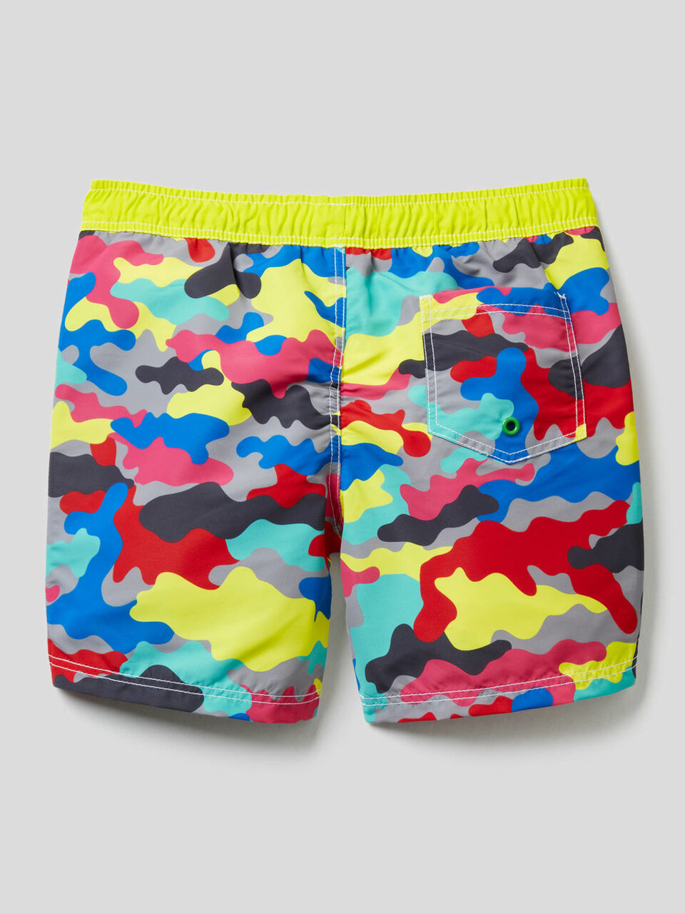 Multicolor camouflage swim trunks image number 2
