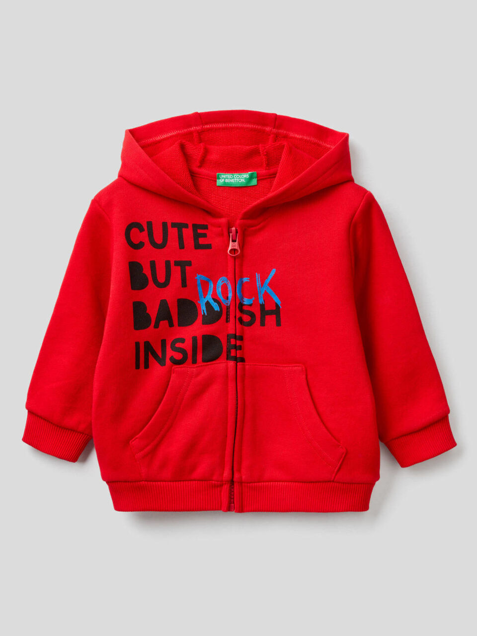 Sweatshirt with hood in organic cotton image number 1