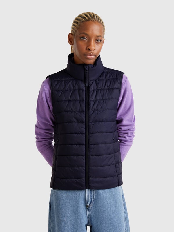 Sleeveless slim fit jacket with padding Women