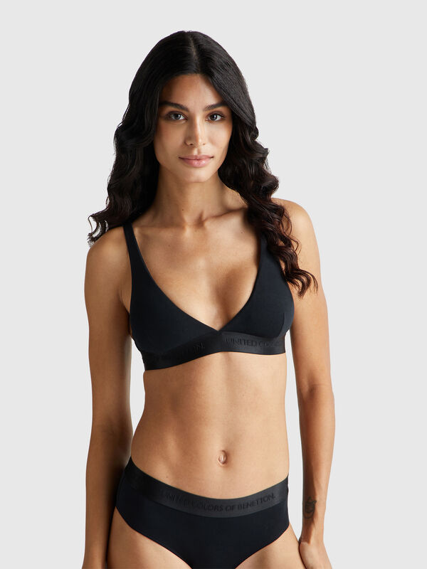 Triangle bra in stretch cotton Women