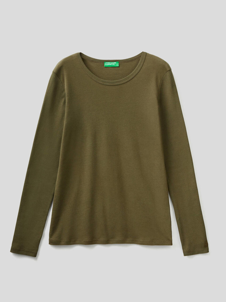 Long sleeve pure cotton t-shirt image number 1