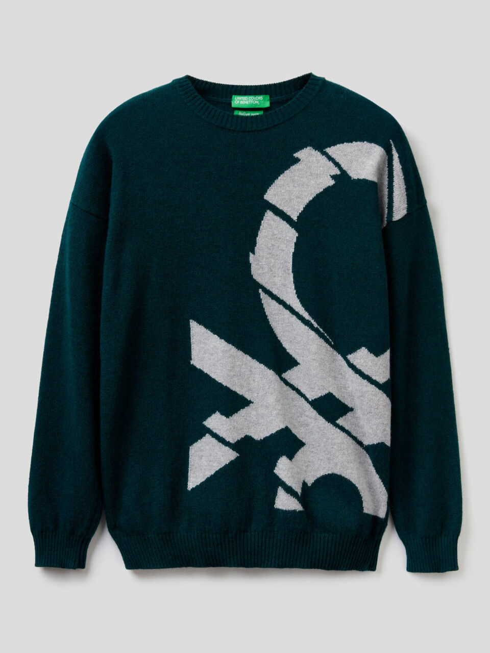Sweater with logo inlay image number 1