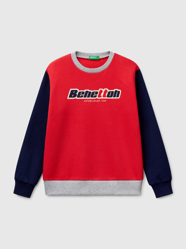 Pure cotton sweatshirt with print Junior Boy