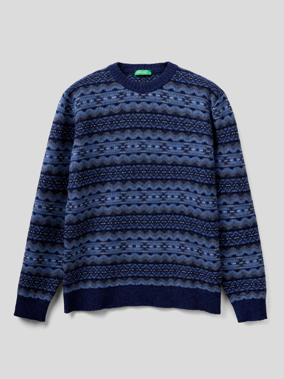 Sweater with jacquard knit image number 1