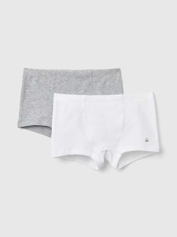 Two boxers in stretch cotton Junior Boy