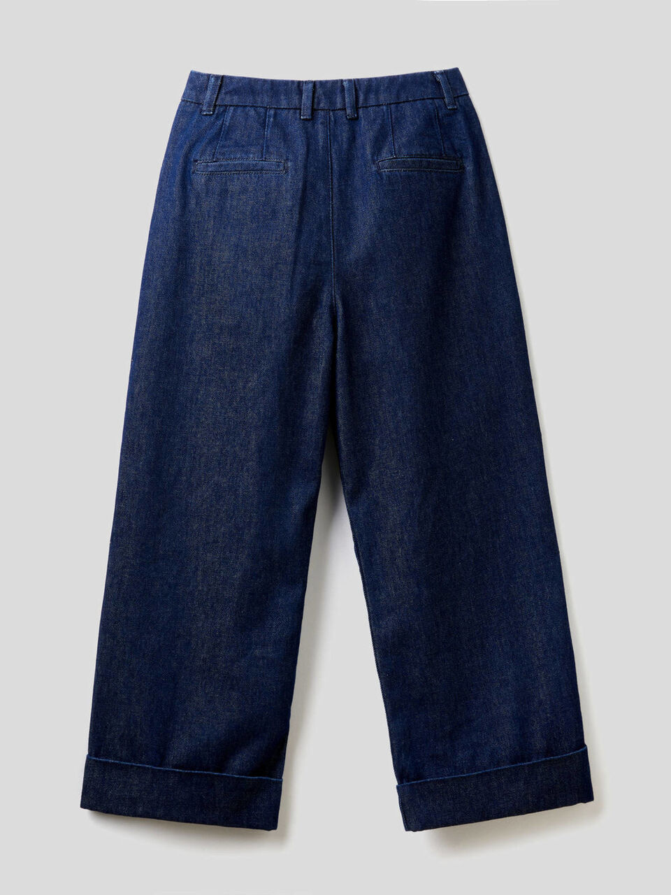 Culotte model denim trousers image number 2