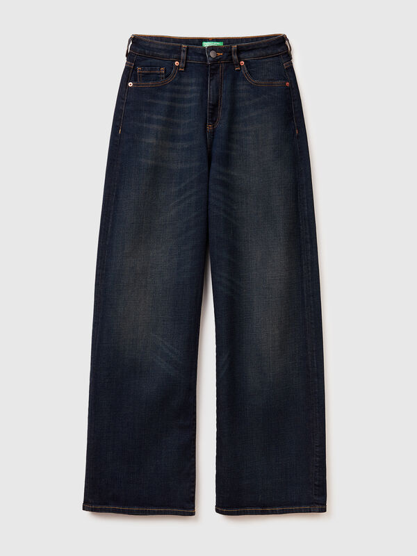 Wide fit jeans in stretch cotton Women