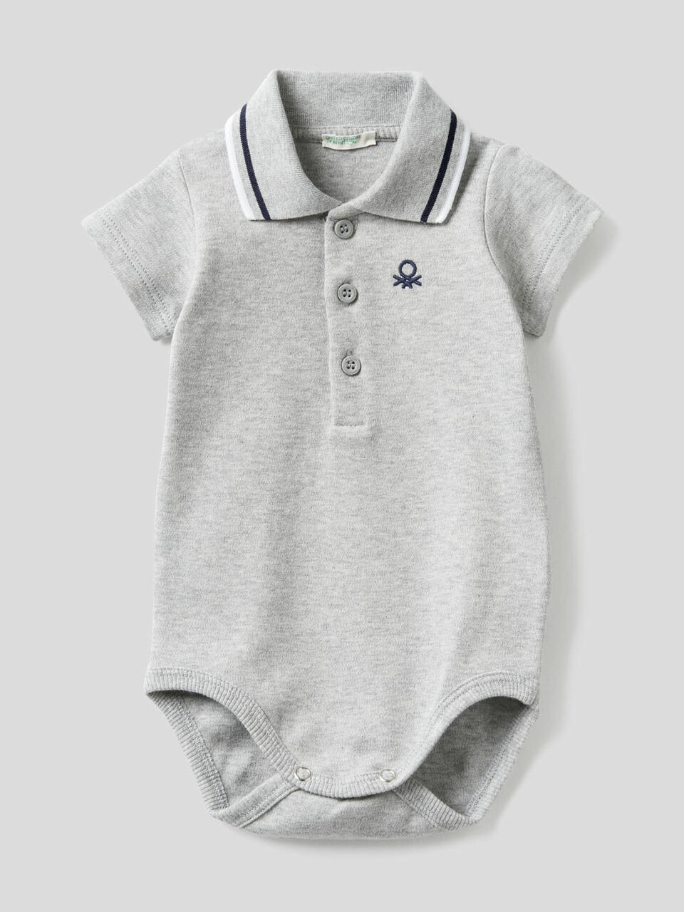 Bodysuit polo in organic cotton image number 1