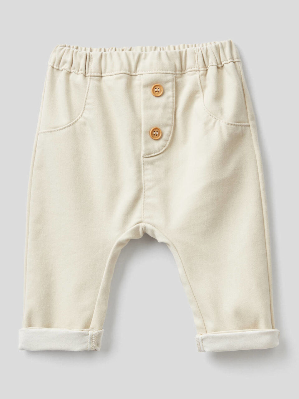 Trousers in stretch cotton blend image number 1