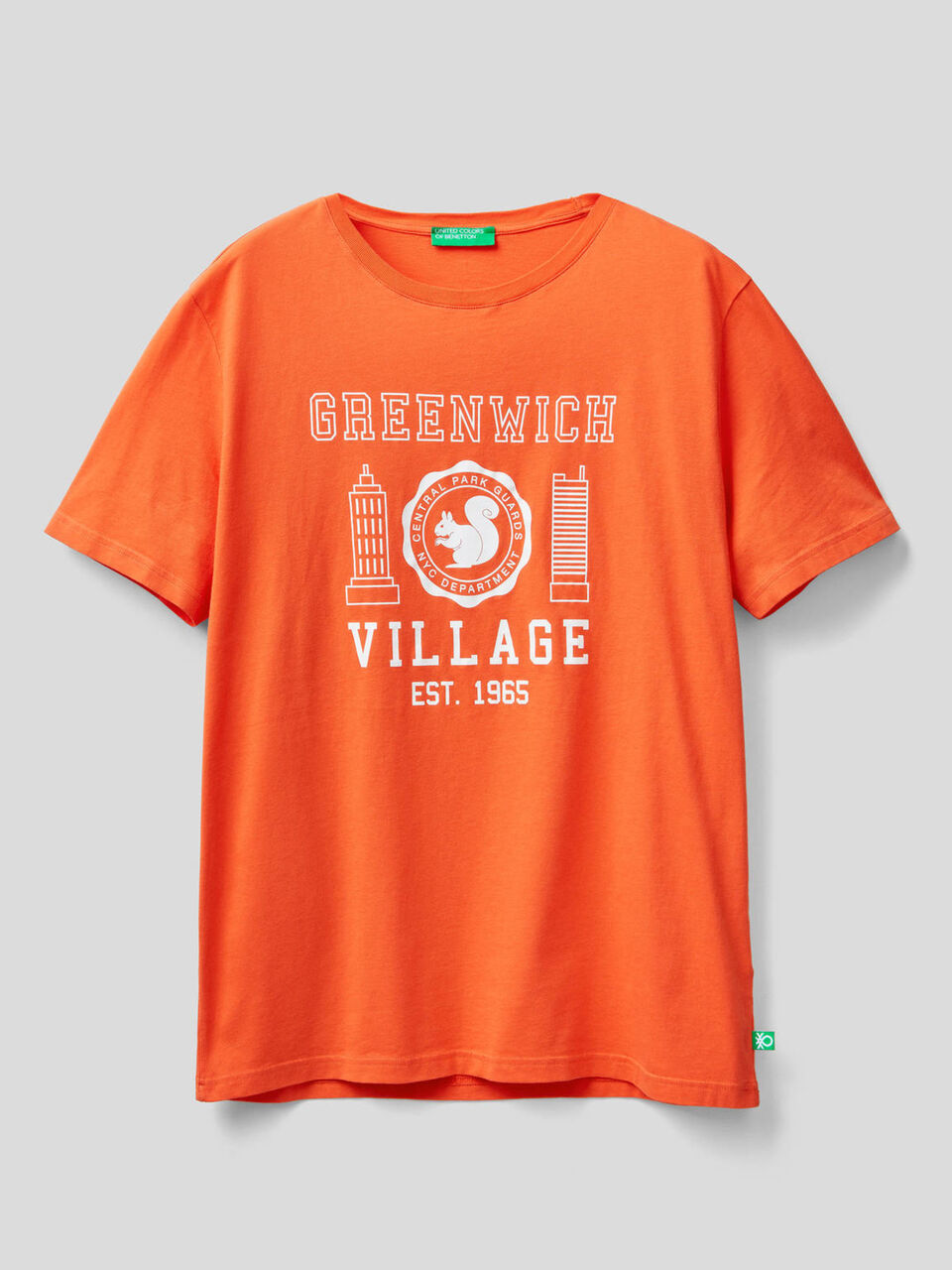 T-shirt with print in 100% organic cotton image number 1