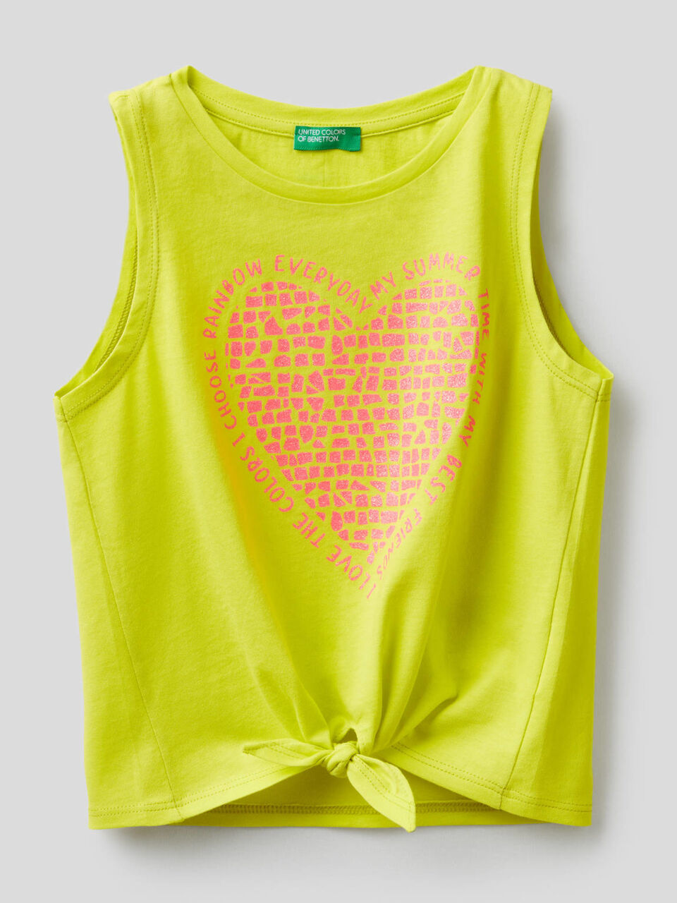 Sleeveless top with bow image number 1