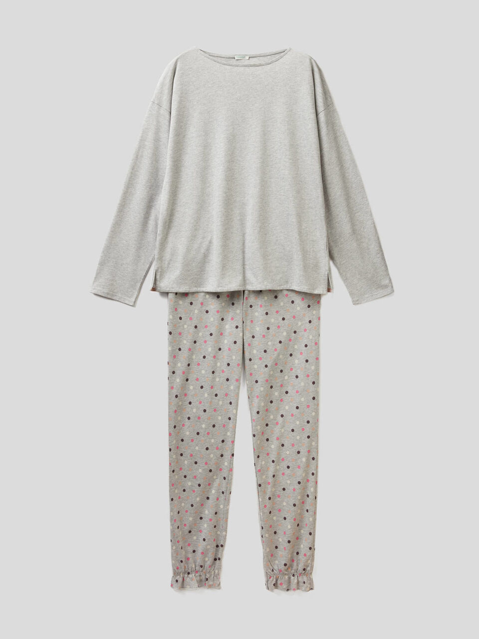 Pyjamas in cotton blend with rouches image number 1