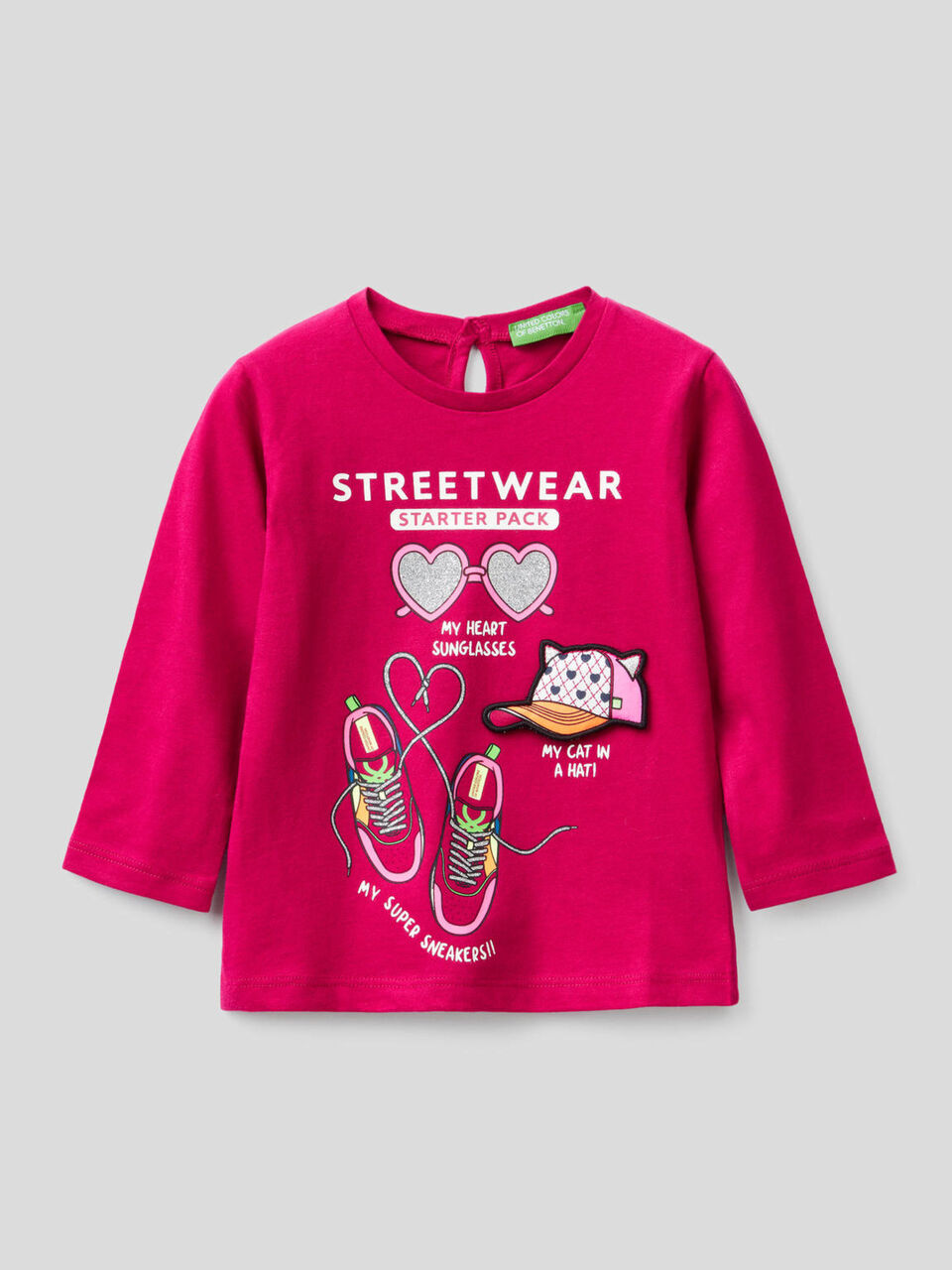 100% organic cotton t-shirt with applique image number 1