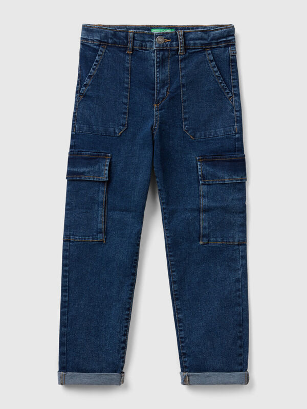 "Eco-Recycle" denim cargo jeans Junior Boy
