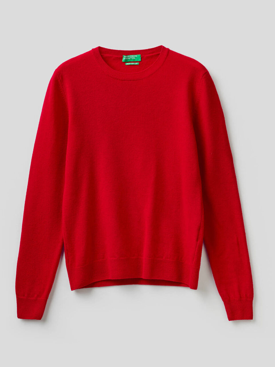 Crew neck sweater in pure virgin wool image number 1