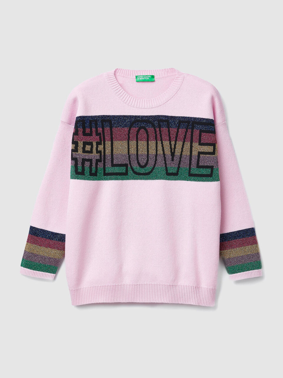 Sweater with text and lurex image number 1
