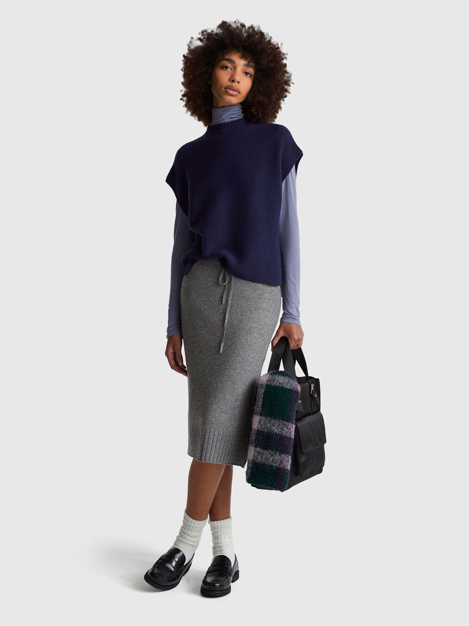 SLEEVELESS SWEATER Women image number null