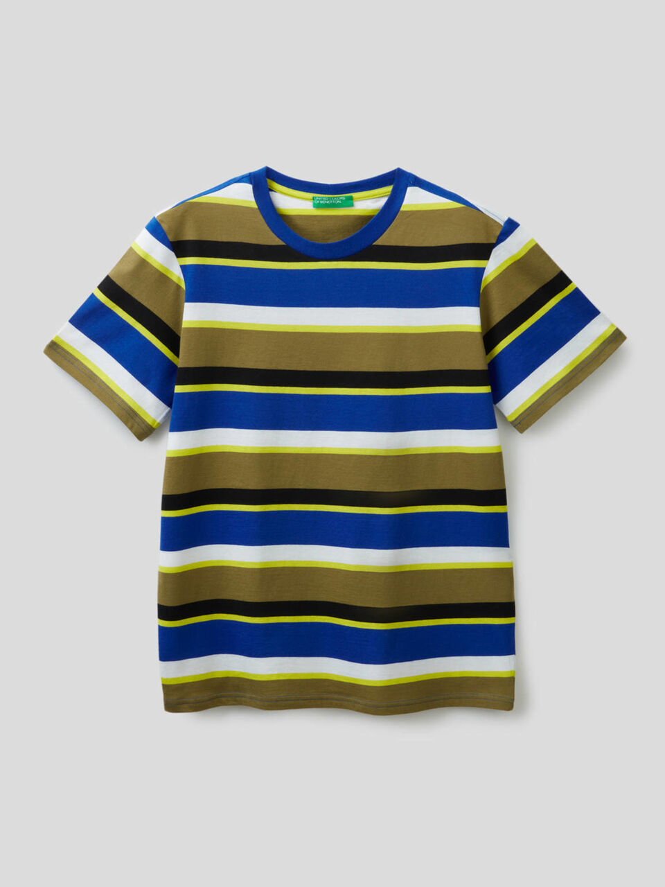 Striped t-shirt in 100% cotton image number 1