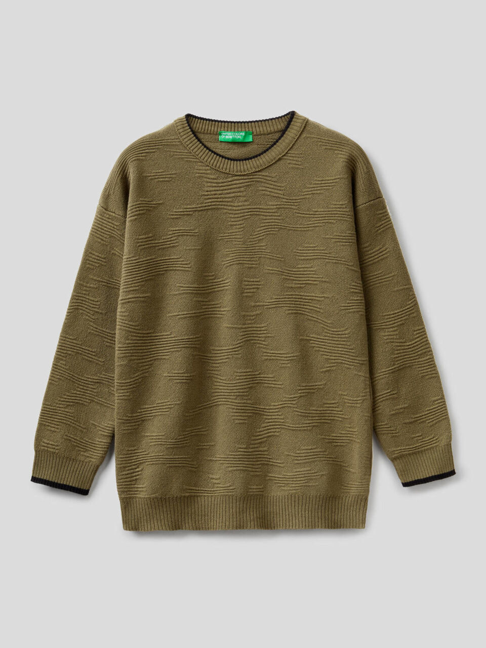 Knit sweater in 100% cotton image number 1