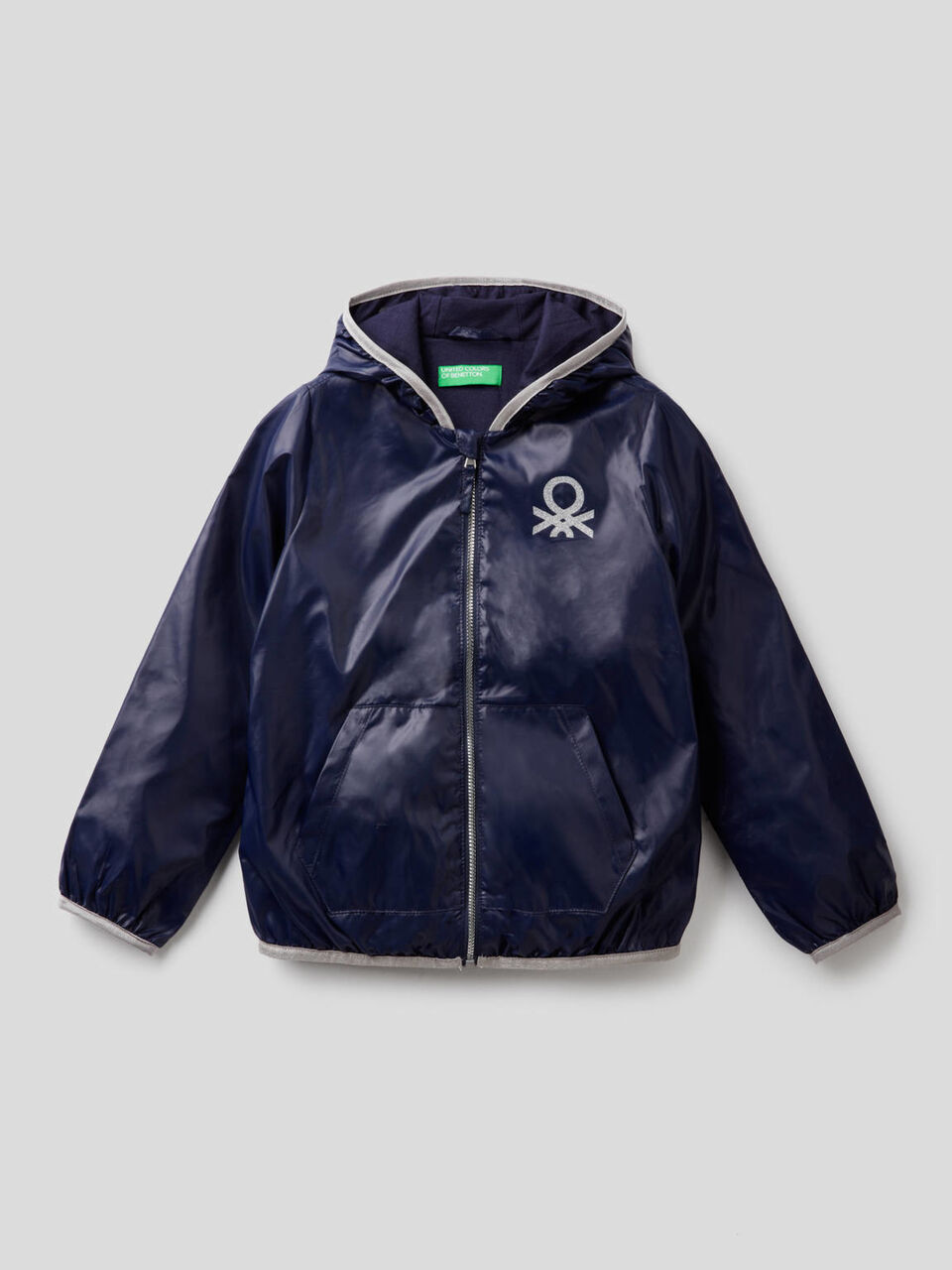 Jacket with hood in technical fabric image number 1