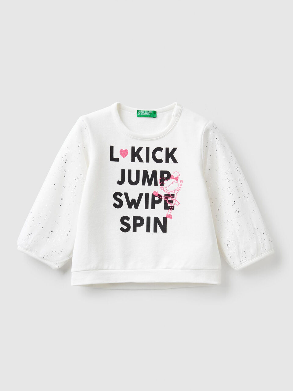 Sweatshirt with tulle sleeves image number 1