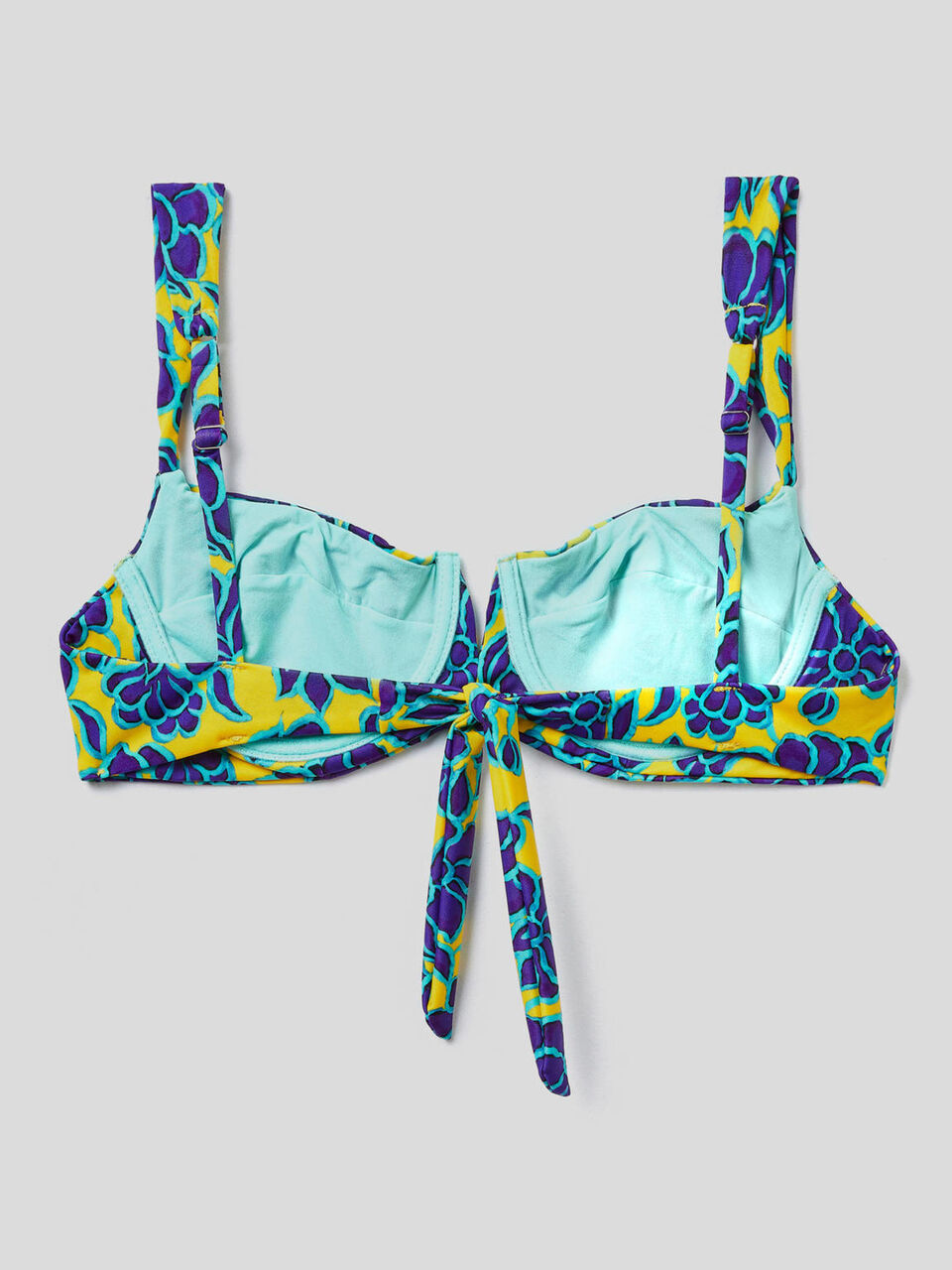 Swimsuit top with floral print image number 2