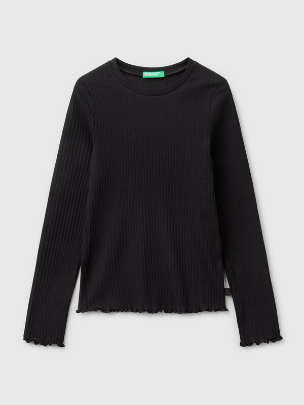 Slim fit stretch cotton t-shirt Junior Girl