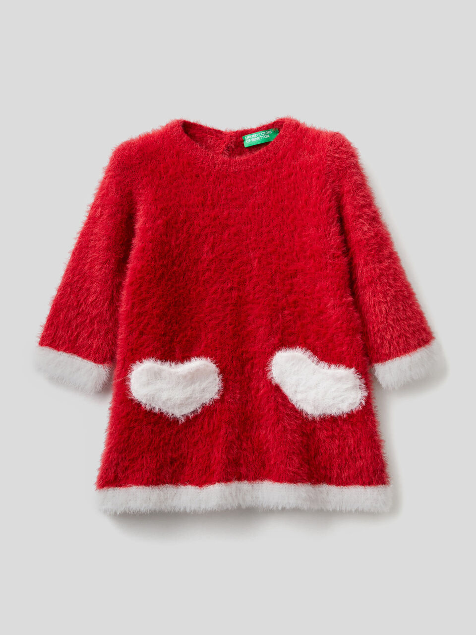 Knit dress with heart pockets image number 1