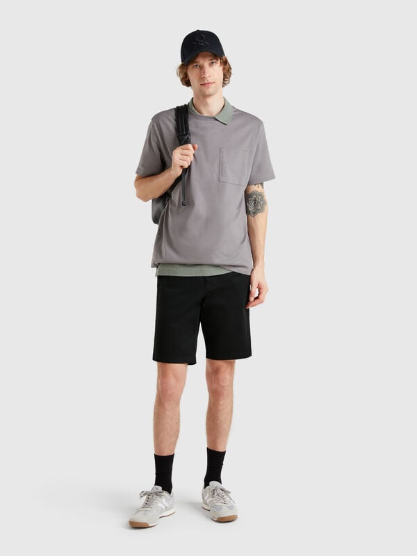 Chino bermudas in stretch cotton Men