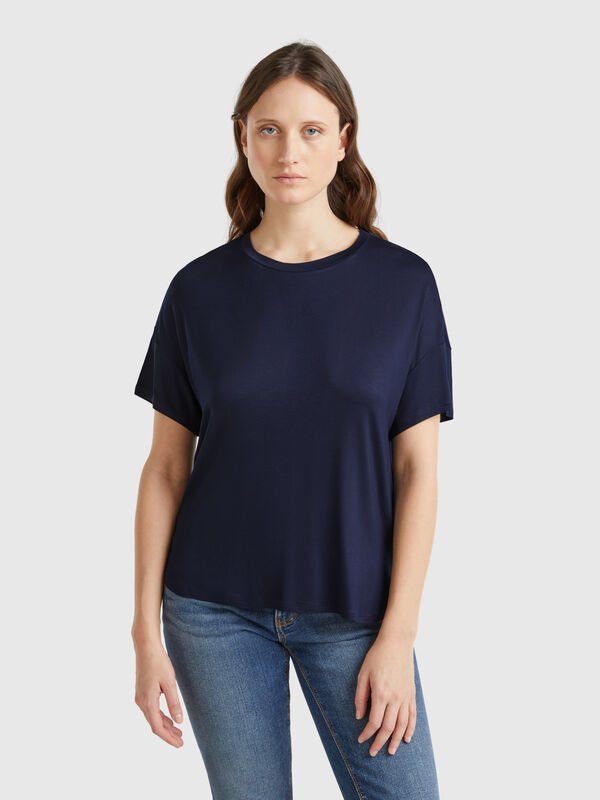 Slim fit t-shirt in stretch viscose Women