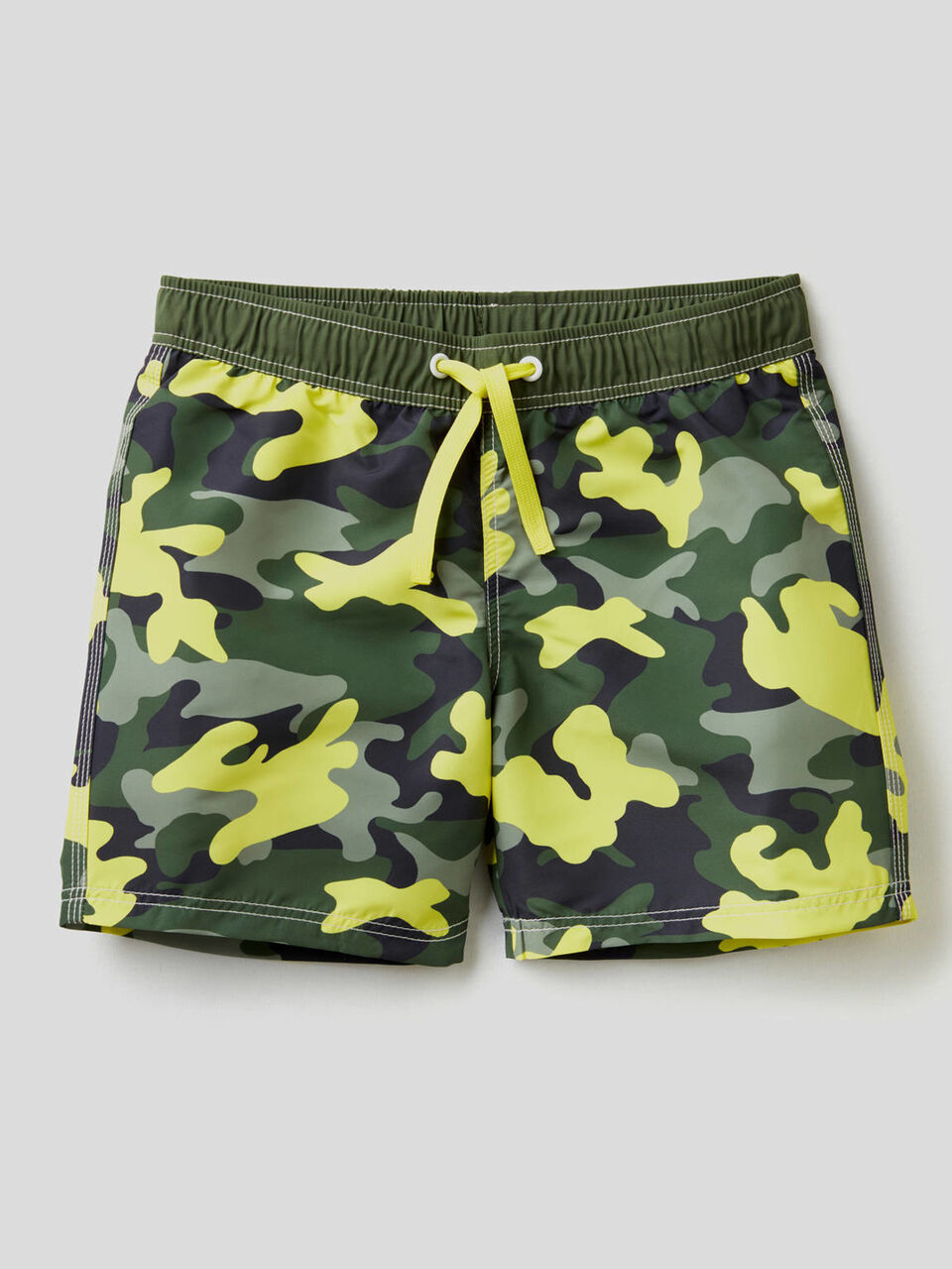 Camouflage pattern swim trunks image number 1