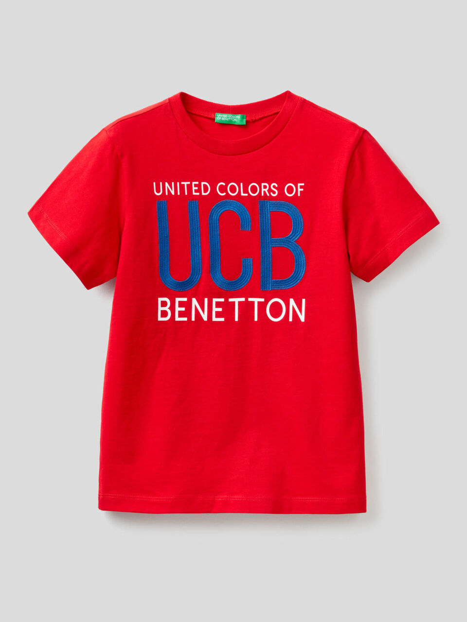 100% cotton t-shirt with embroidered logo image number 1