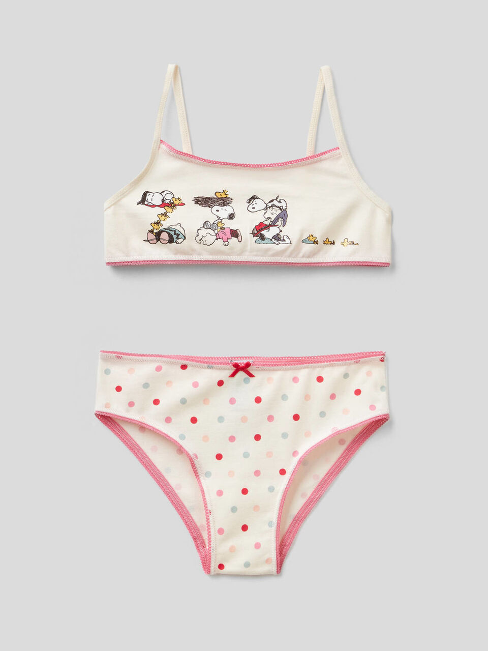 Bra and underwear in stretch cotton image number 1