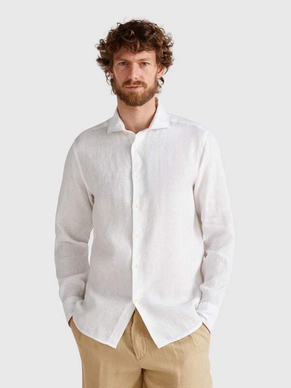 Shirt in pure linen Men