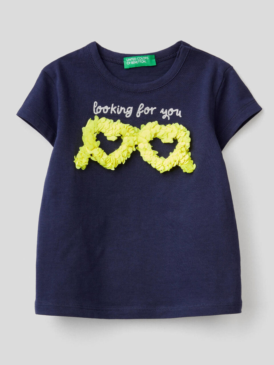 T-shirt with petal effect applique image number 1