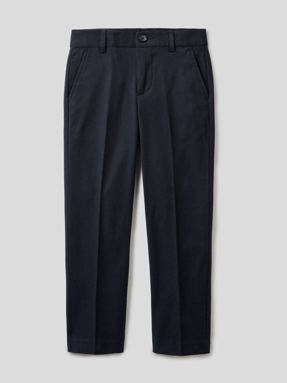 Flannel trousers in cotton blend image number 1