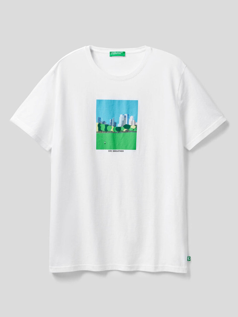 T-shirt with print in 100% organic cotton image number 1