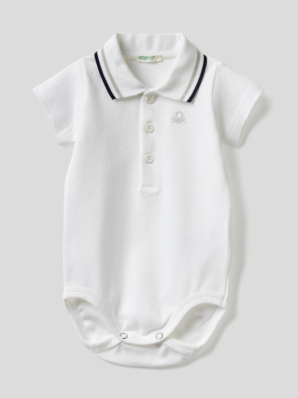 Bodysuit polo in organic cotton image number 1