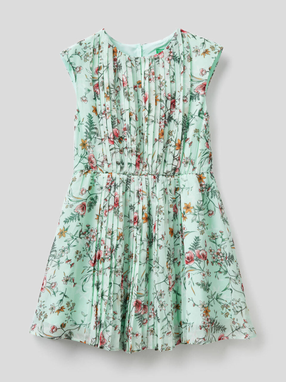 Sleeveless dress with floral print image number 1