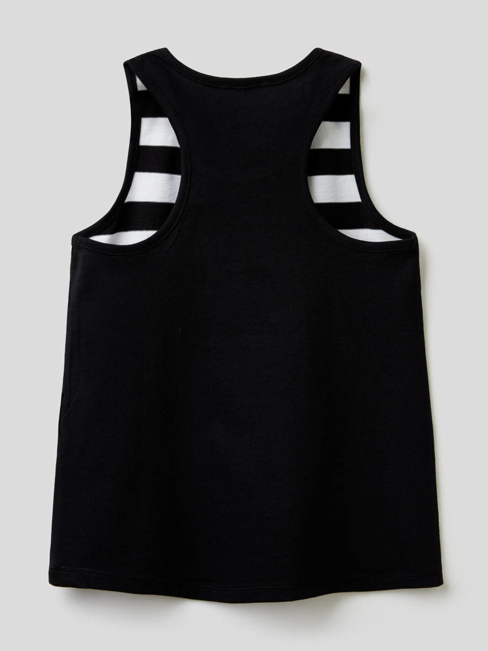 Striped tank top in pure cotton image number 2