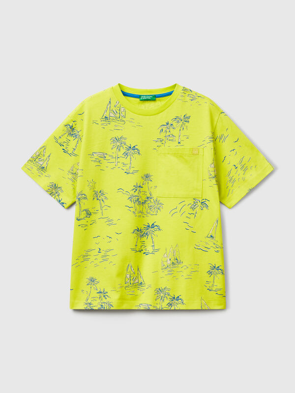 T-shirt with beach print Junior Boy