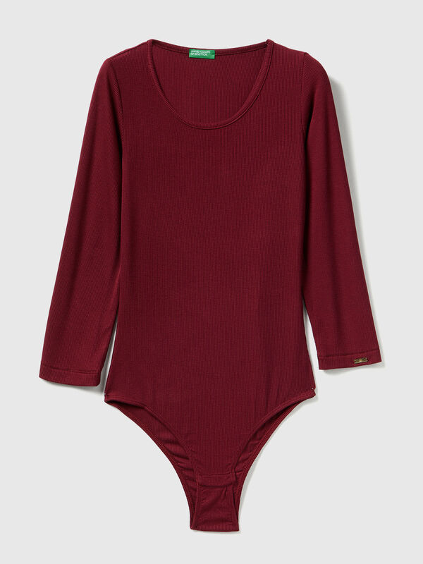Bodysuit in stretch viscose Women