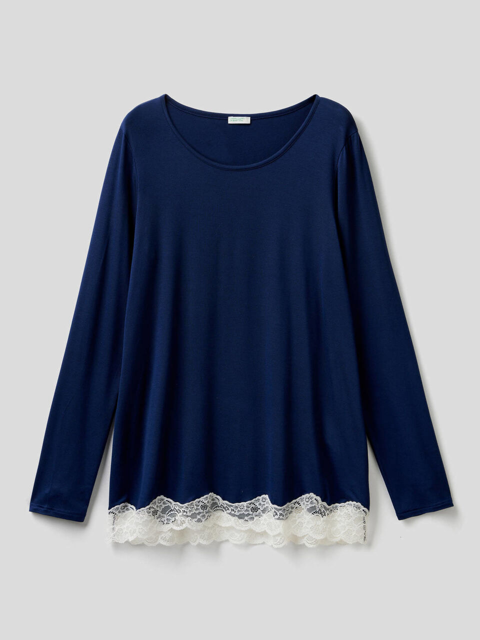 Sweater with lace detail image number 1