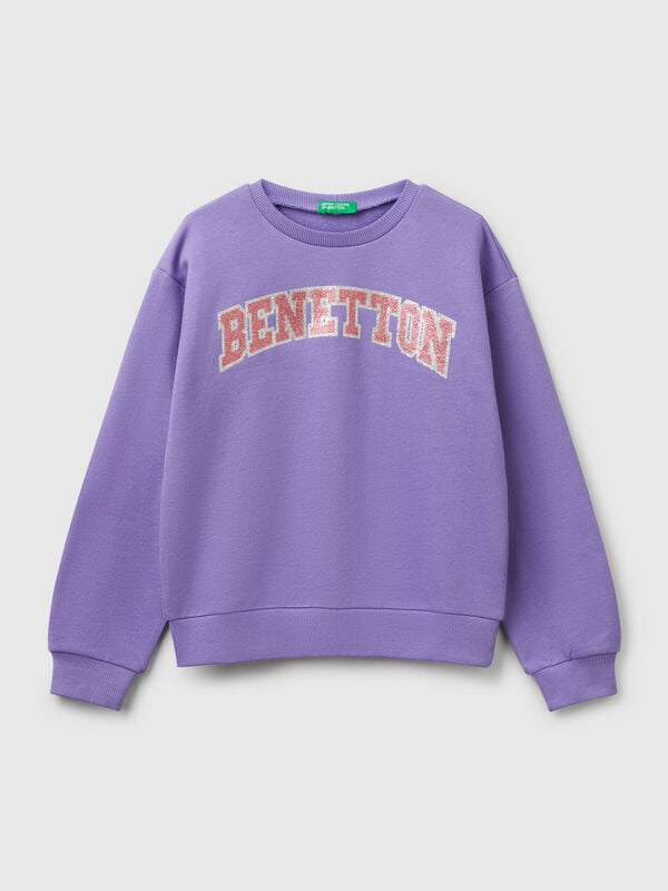 Sweatshirt with glittery print Junior Girl