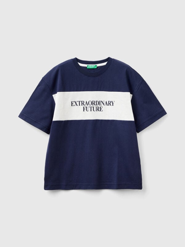 T-shirt with slogan in organic cotton Junior Boy