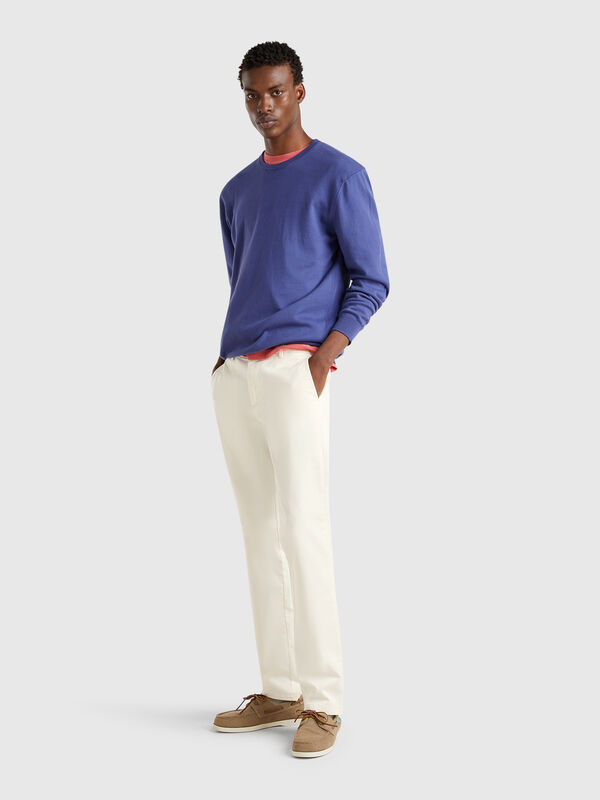 Slim fit chinos in stretch cotton Men