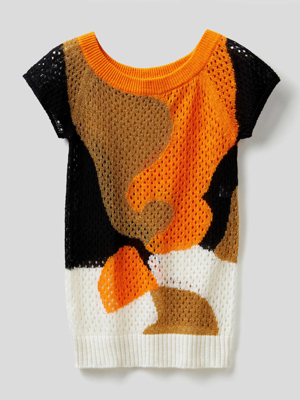 Perforated multicolor sweater image number 1