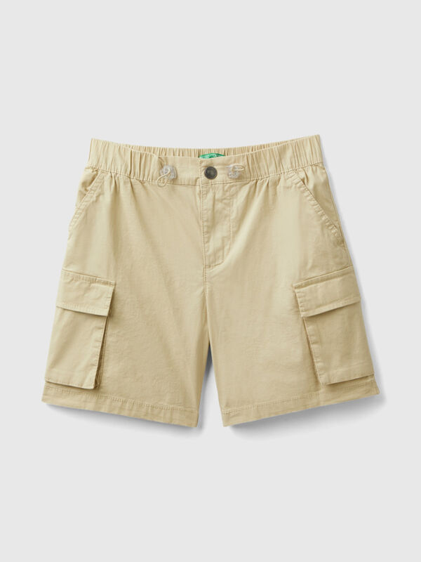 Cargo bermuda shorts in stretch cotton Junior Boy