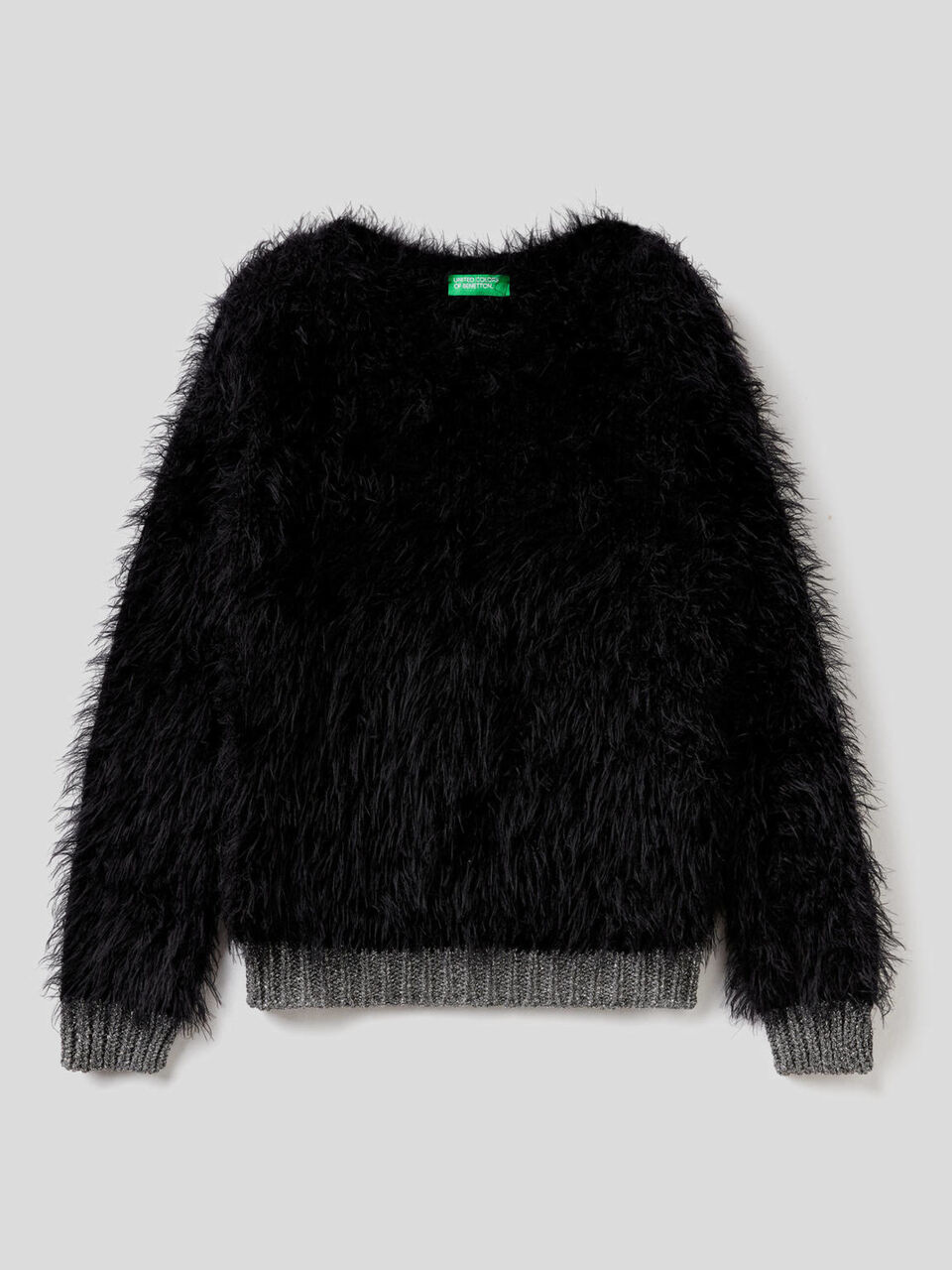Sweater in long-haired yarn image number 1